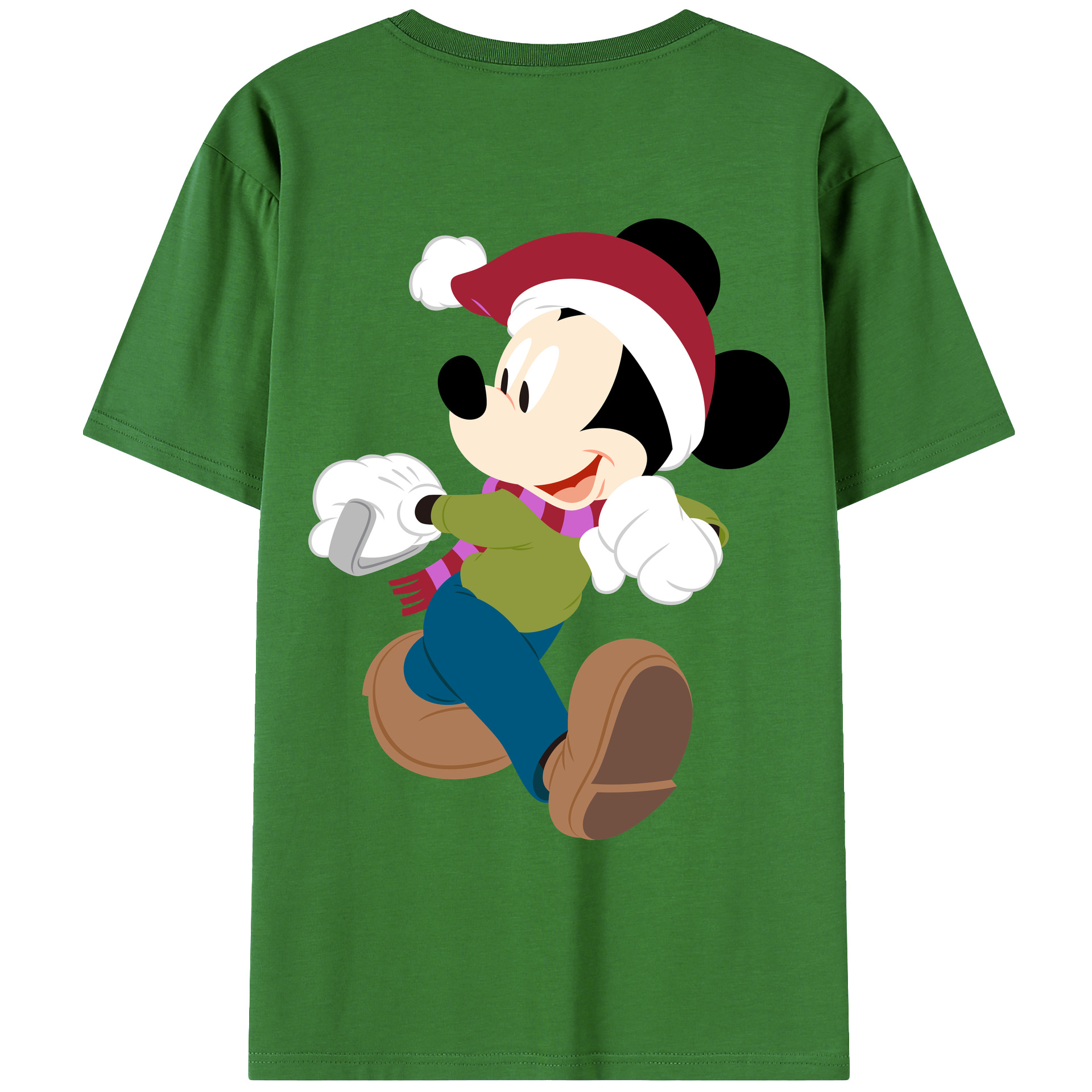 （画像用） ミッキーマウス Mickey Mouse レディース半袖Tシャツ(バックプリント)